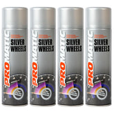 4X Promatic Steel Wheels Spray Paint 500ml Spray Paint